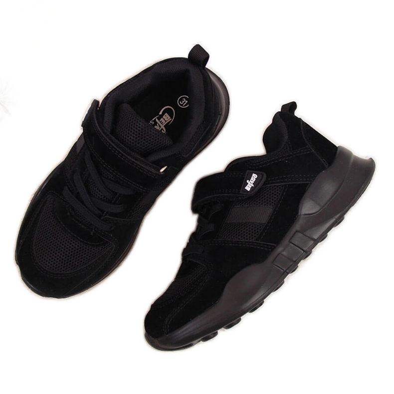 Scarpe sportive per bambini Befado con velcro nere nero
