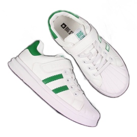 Scarpe sportive da bambino con velcro Big Star GG374019 bianche bianco