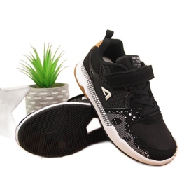 Scarpe sportive per bambini Black American Club con velcro nero