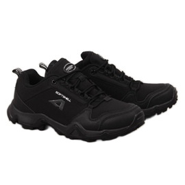 Scarpe da trekking impermeabili da uomo american club nere nero