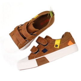Sneakers basse da bambino con ecopelle cammello Big Star II374017 marrone