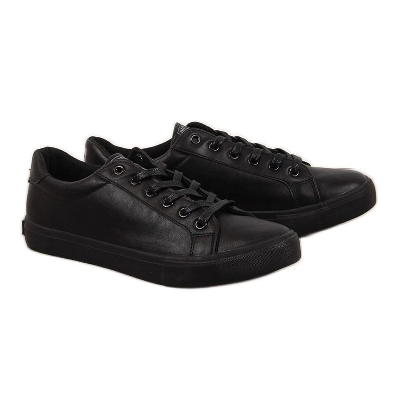 Sneakers basse da uomo in ecopelle nere Big Star II174029 nero