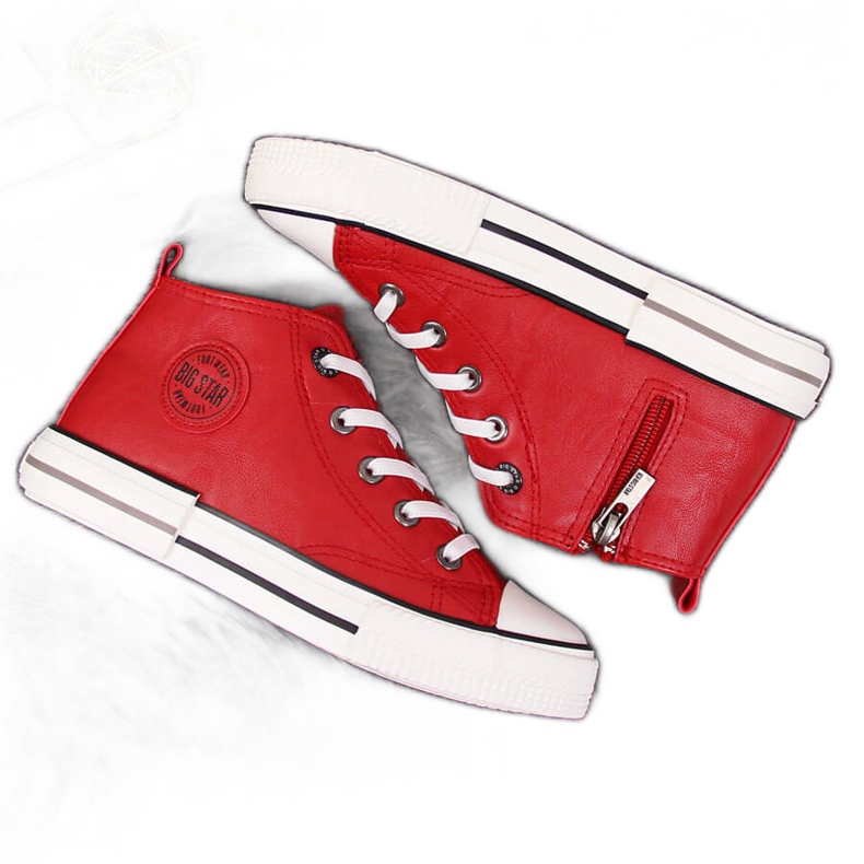 Sneakers da bambino in ecopelle rossa Big Star II374005 rosso