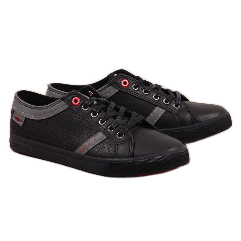 Sneakers basse da uomo nere in ecopelle Cross Jeans II1R4004C nero