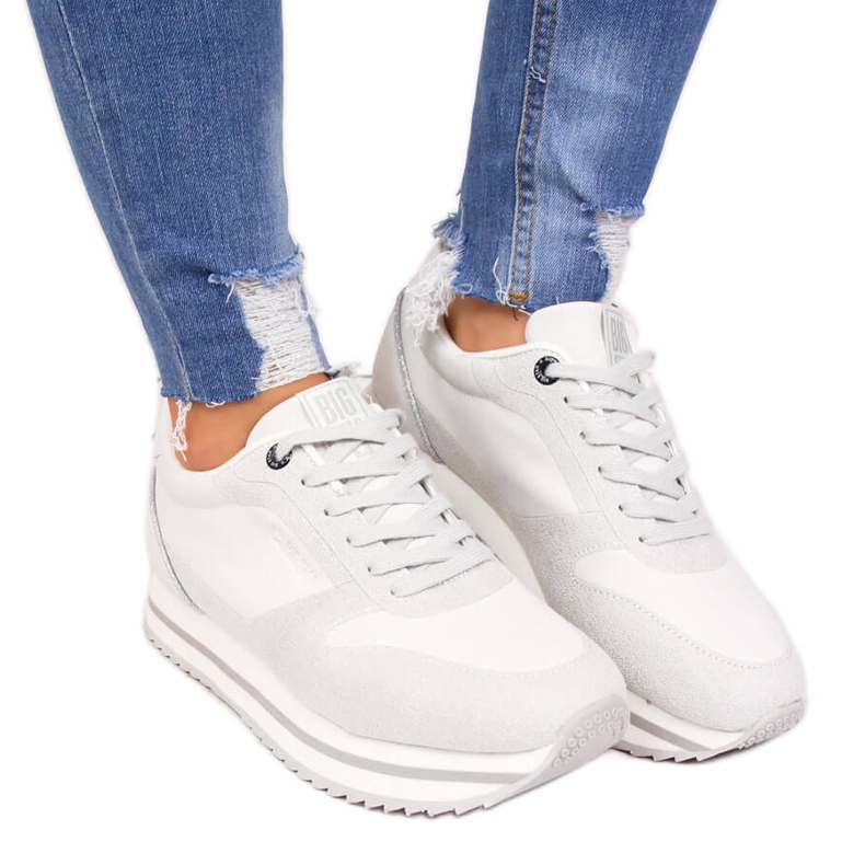 Scarpe sportive da donna sulla piattaforma bianca Big Star II274216