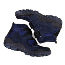 Trapper da bambino con velcro blu navy Kornecki 6394
