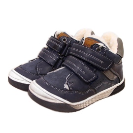 Stivali invernali da bambino con velcro blu navy American Club