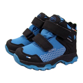 Doposci da trekking impermeabili con velcro blu American Club nero
