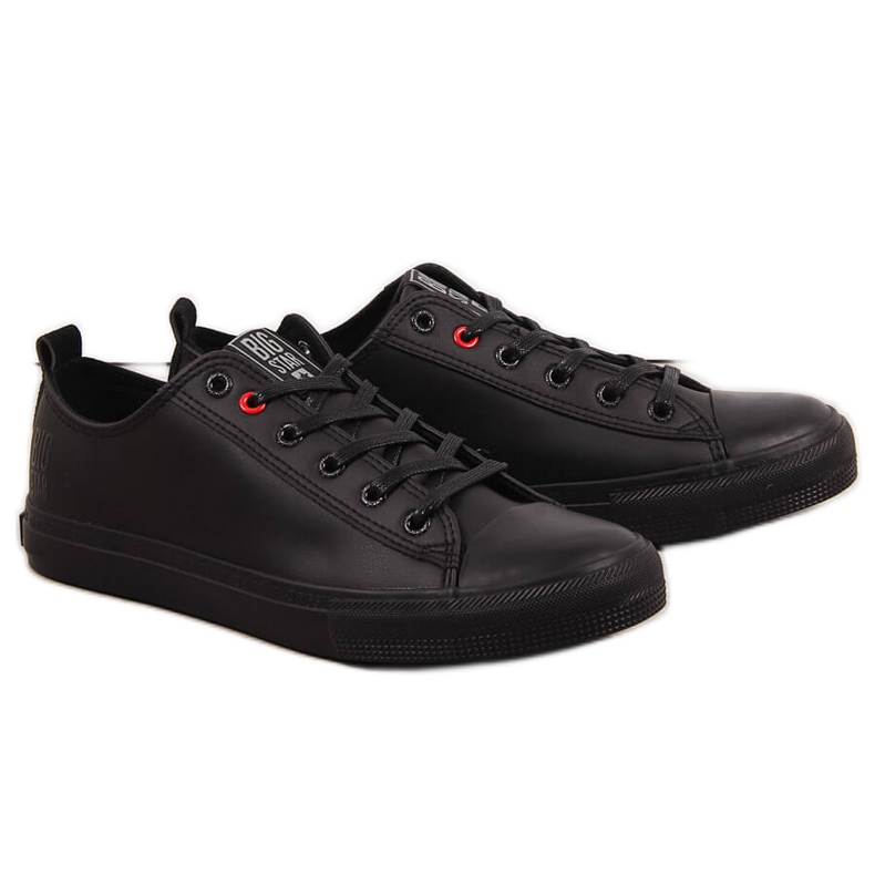 Sneakers basse da uomo in ecopelle nere Big Star JJ174005 nero