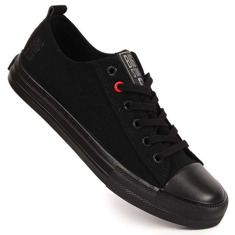 Sneakers basse da uomo in tessuto nero Big Star JJ174003