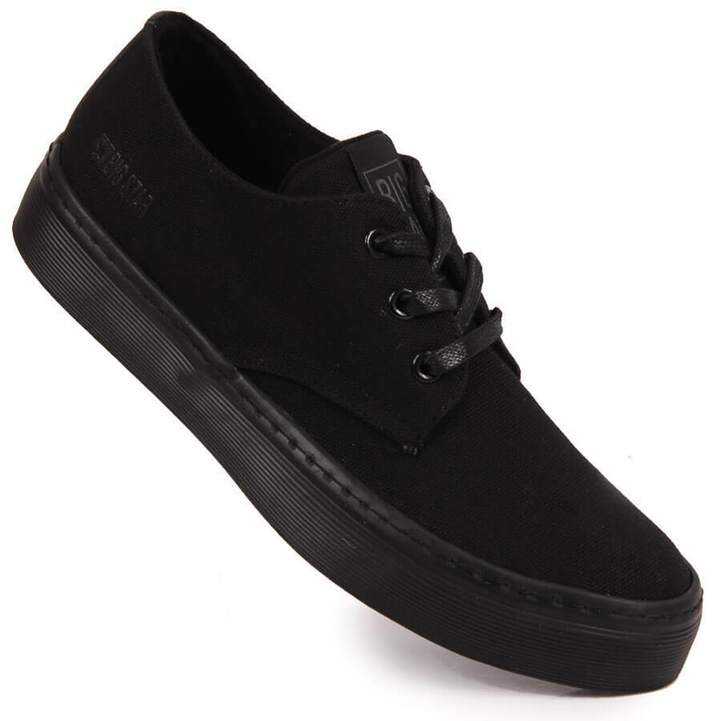 Sneakers basse da uomo in tessuto nero Big Star JJ174052