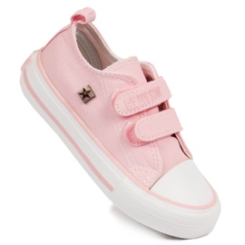 Sneakers da bambina rosa Velcro Big Star HH374099