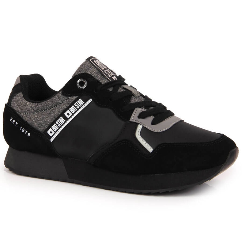 Scarpe sportive in pelle nera Big Star JJ274284 nero