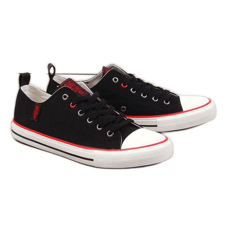 Sneakers basse da uomo in tessuto nero Big Star JJ174061