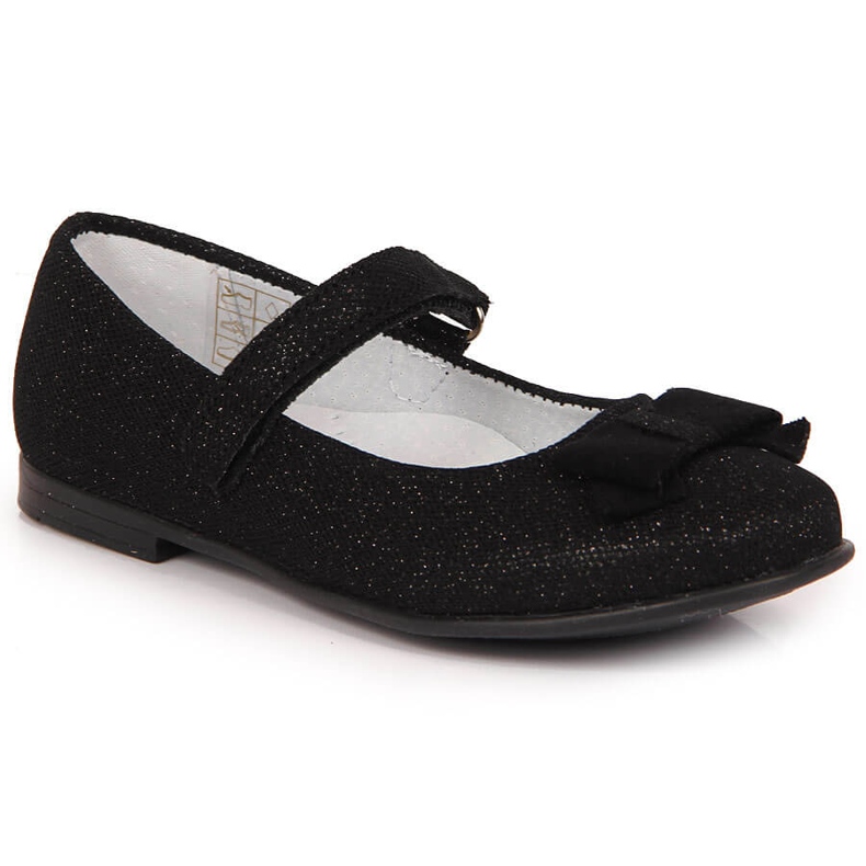 Ballerine da bambina in broccato nero Kornecki 6802