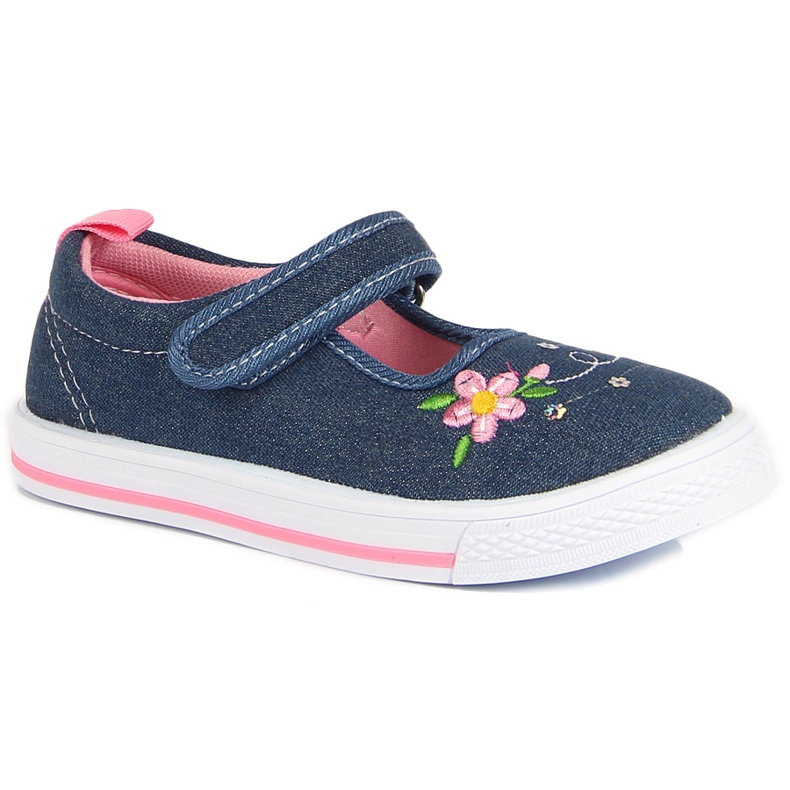 Sneakers da bambina in jeans American Club blu