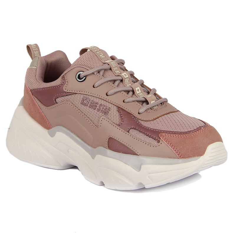 Scarpe sportive da donna sulla piattaforma rosa Big Star HH274258