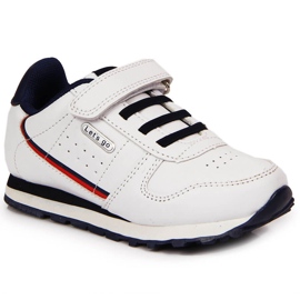 Scarpe sportive per bambini bianche con velcro American Club bianca