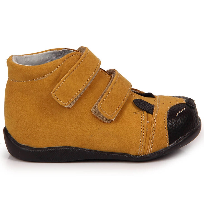 Scarpe da ragazzo con velcro cammello Kornecki 6448 marrone