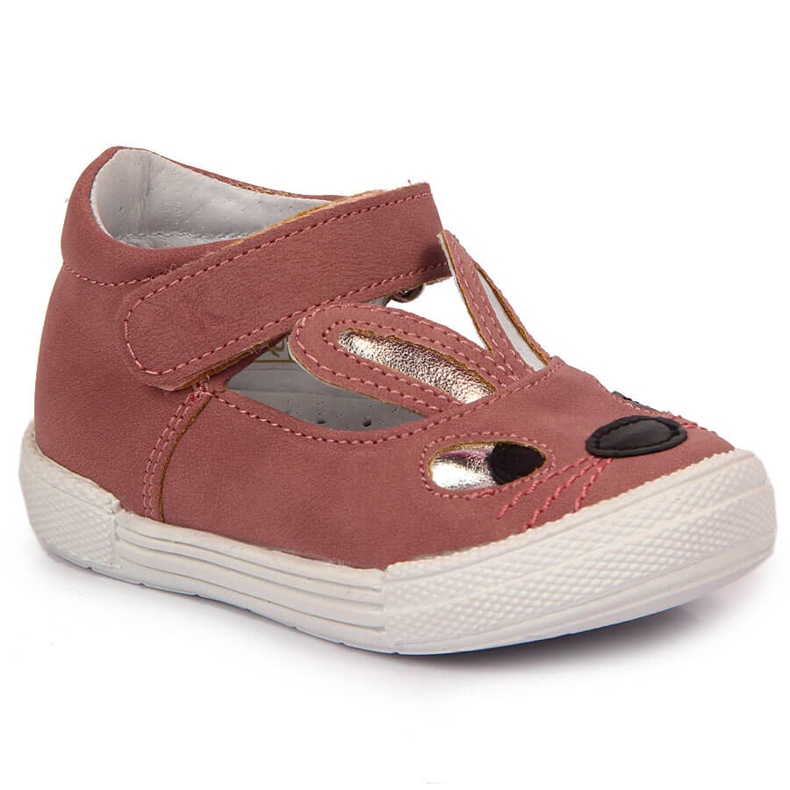 Scarpe da ragazza, coniglietti rosa con velcro Kornecki 6480