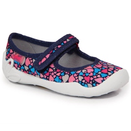Ciabatte ballerine da bambina con cuori Befado rosa