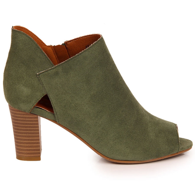 Stivali primaverili da donna, open toe verde Jezzi