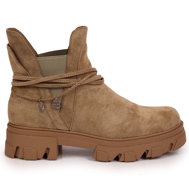 Stivaletti da donna neri Jodhpur, beige, Filippo