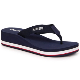 Infradito sulla zeppa Big Star JJ274A331 blu