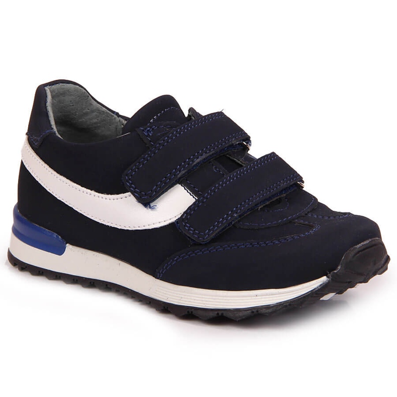 Scarpe da bambino con velcro blu navy Kornecki 6122