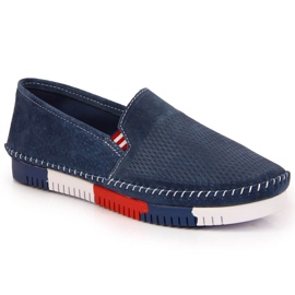 Comode scarpe da donna in pelle Artiker blu navy