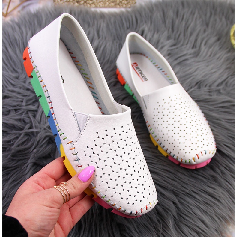 Comode scarpe da donna bianche in pelle Artiker