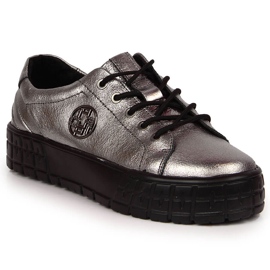 Scarpe da donna in pelle argento Filippo argento