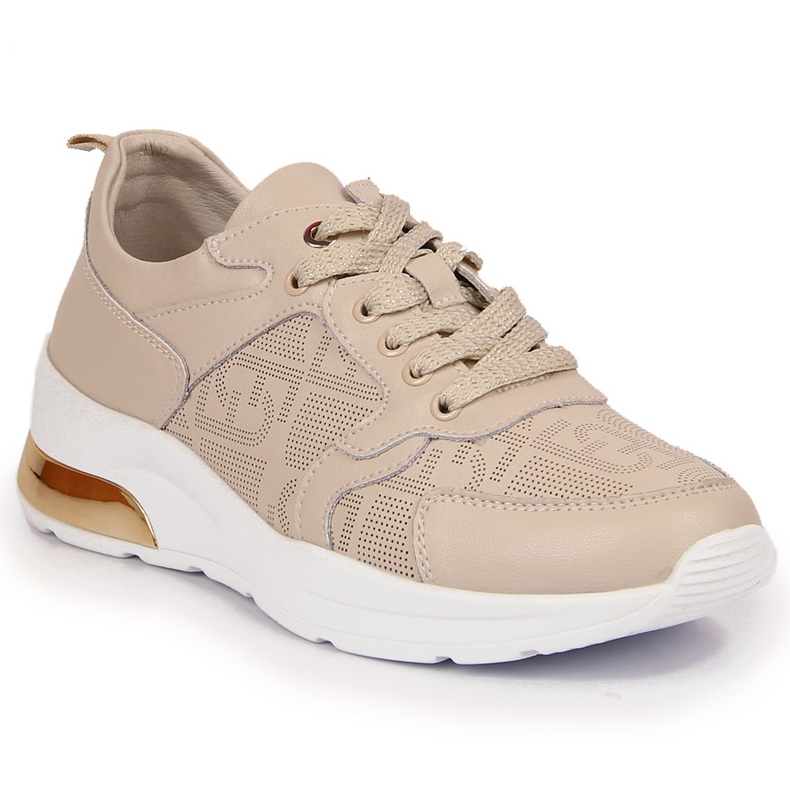 S.Barski Sneakers da donna in pelle beige S. Barski