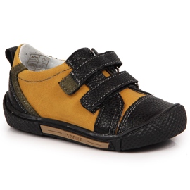 Scarpe da ragazzo con velcro cammello Kornecki 6823 marrone nero
