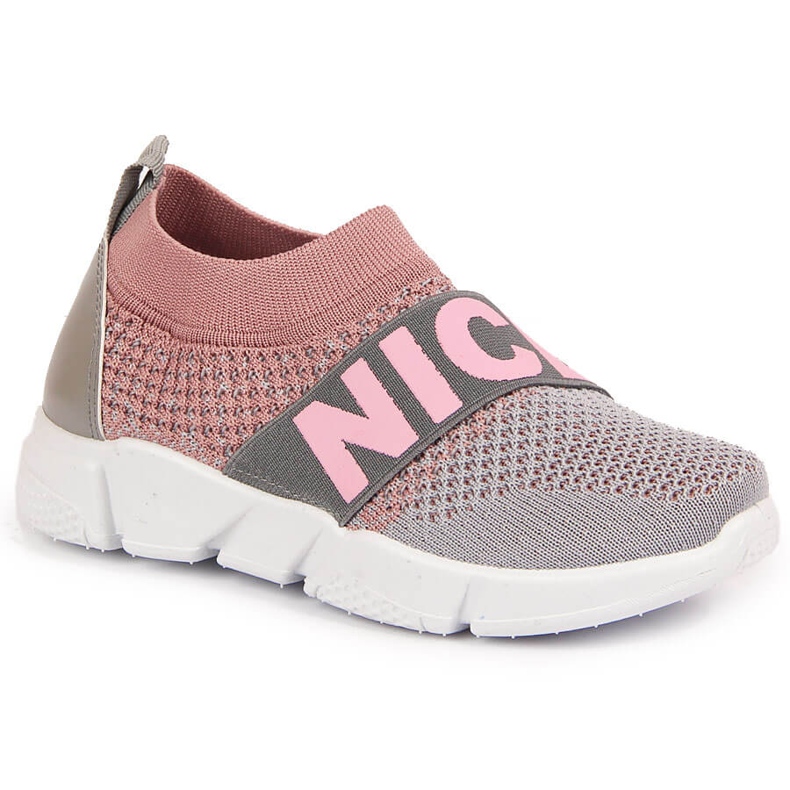 Scarpe sportive da bambina slip-on McKeylor rosa grigio