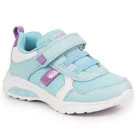 Scarpe sportive da bambina con velcro blu American Club