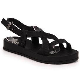 Sandali da donna in gomma nera Zaxy Modern Sand Fem 18145 nero