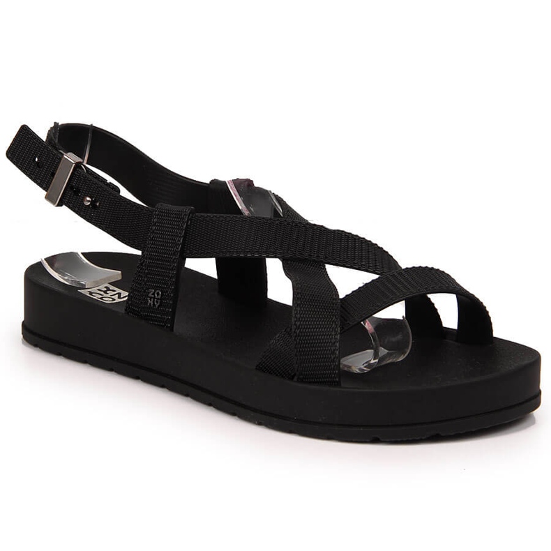 Sandali da donna in gomma nera Zaxy Modern Sand Fem 18145 nero