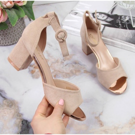 Sandali da donna su palo Vinceza beige