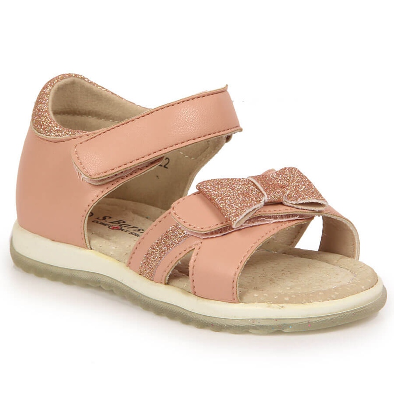 S.Barski Sandali rosa con velcro per una ragazza S. Barski