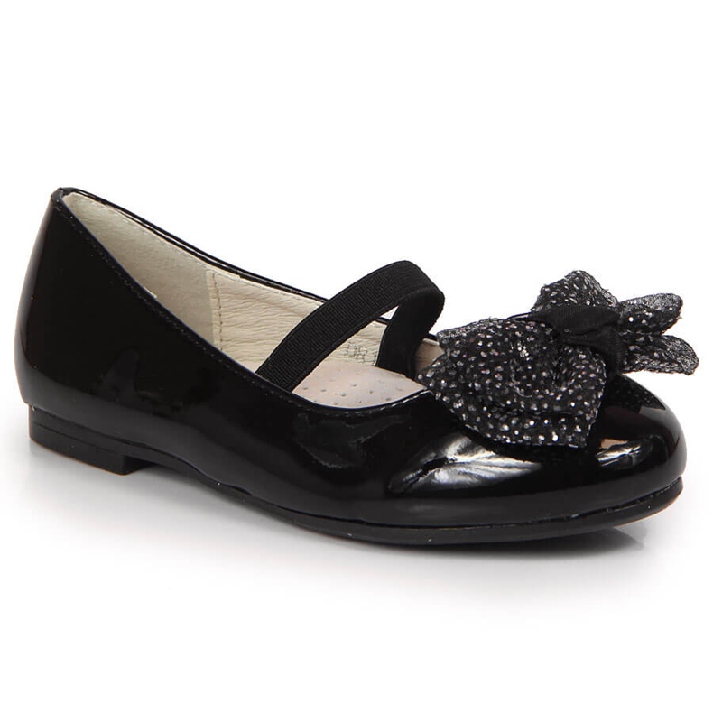 S.Barski Ballerine da bambina con elastico nero S. Bararski