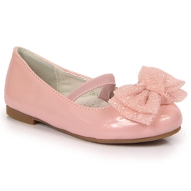 S.Barski Ballerine da bambina con elastico rosa S. Barski