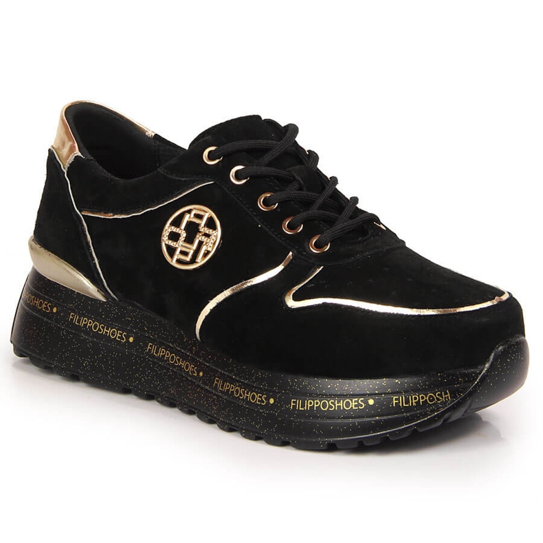 Pelle sportiva da donna su plateau Filippo nero
