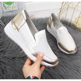 Scarpe con zeppa in pelle, Filippo bianco