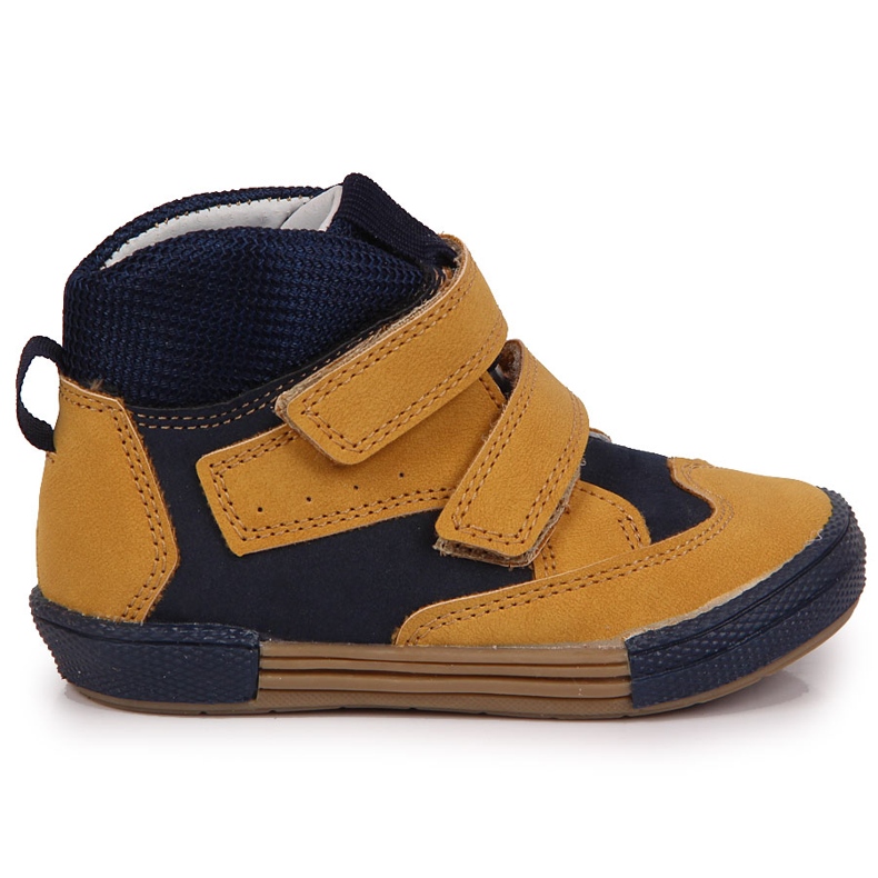 Scarpe da ragazzo con velcro cammello Kornecki 6785 marrone nero