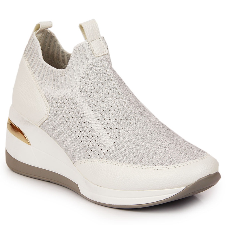 Sneakers bianche con zeppa da donna Artiker bianca