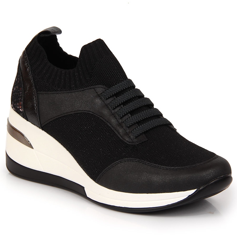 Scarpe da donna nere con zeppa, slip on Artiker nere nero