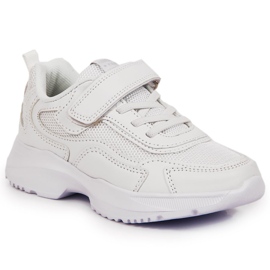 Scarpe sportive per bambini bianche con velcro American Club bianco