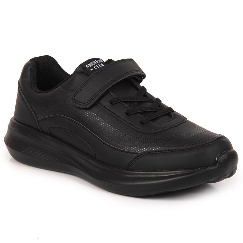 Scarpe sportive nere American Club Velcro nero
