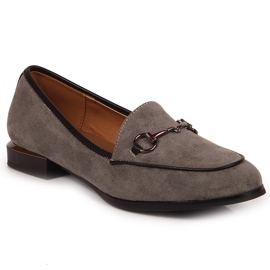 Mocassini scarpe basse da donna con decoro Jezzi grigio